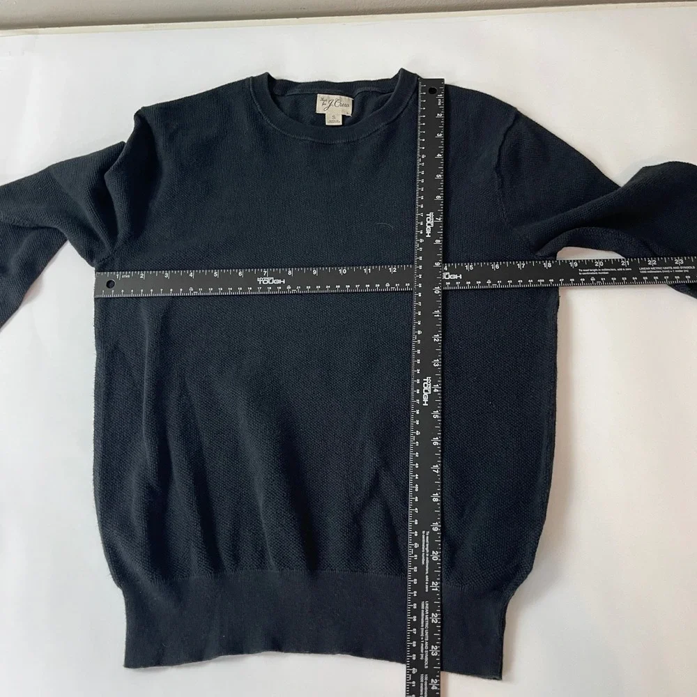 J Crew Shirt Mens Small Black Waffle Knit Thermal Long Sleeve Preppy Y2K Casual